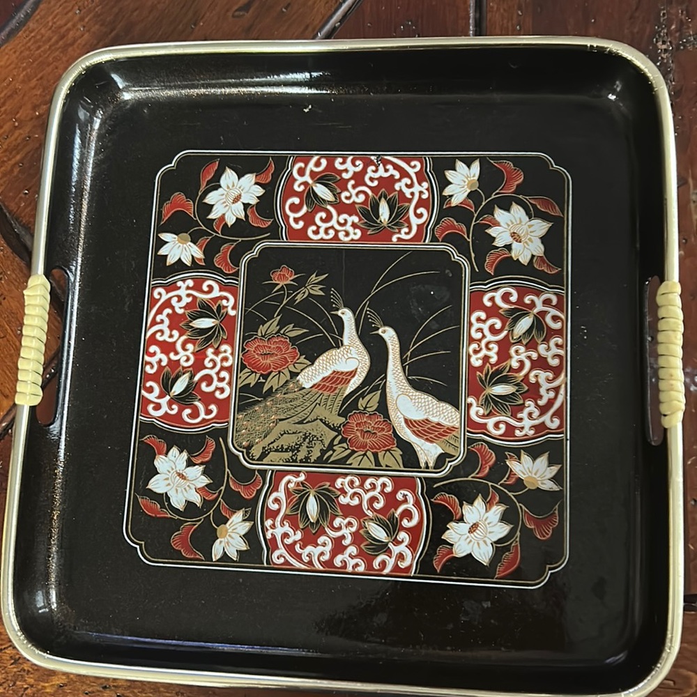 TOYO M Mid century, modern small enamel tray.